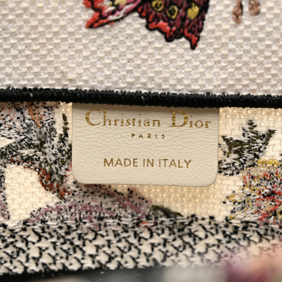 CHRISTIAN DIOR Canvas Embroidered Small Jardin Botanique