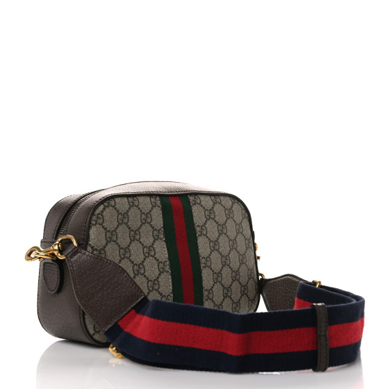 ショルダーバッグ・ポシェット GUCCI GG Supreme shoulder bag leather B.EB/N.ACERO/VRV GUCCI GG Supreme Monogram Textured Dollar Calfskin Web