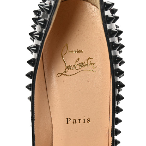 CHRISTIAN LOUBOUTIN Patent Pigalle Spikes 120 Pumps 36.5