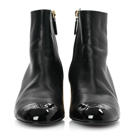 CHANEL Mixed Fibers Lambskin Patent Calfskin Convertible