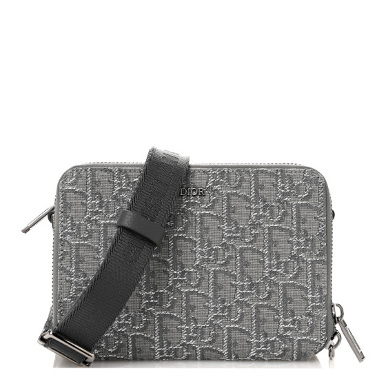 バッグ Christian Dior CHRISTIAN DIOR X KAWS Grained Calfskin Saddle Pouch Navy