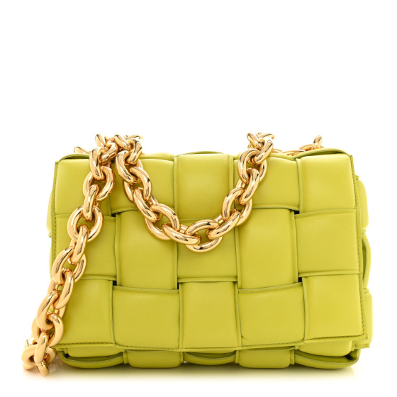 BOTTEGA VENETA Lambskin Maxi Intreccio Padded Chain Cassette