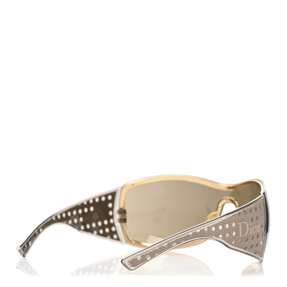 CHRISTIAN DIOR Quadrille Sunglasses Gold Beige 1680329