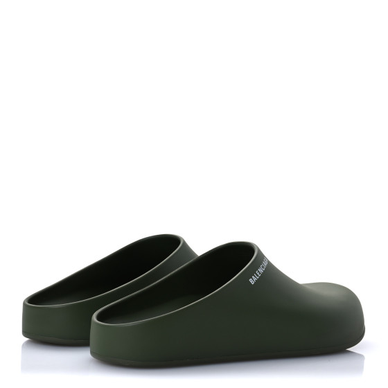 靴 Balenciaga logo-print rubber sliders 43 BALENCIAGA Rubber Logo Mens Pool Closed Slide Sandals 43