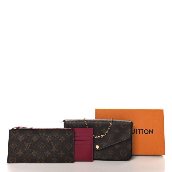 ショルダーバッグ・ポシェット Louis Vuitton Pochette Felicie Monogram Fuchsia SD2146 Louis Vuitton Monogram Canvas Fuchsia Felicie Pochette Bag
