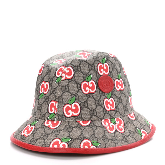 GUCCI GG Supreme Monogram Apple Textured Dollar Calfskin