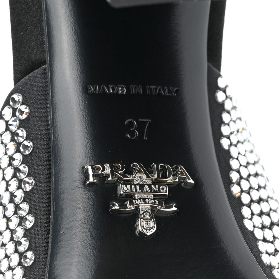【PRADA】クリスタル装飾のサテンサンダル PRADA Crystal Embellished Satin Sandals | eBay