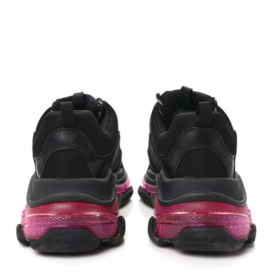 BALENCIAGA SSS ネオンピンク　クリアソール 黒 Balenciaga Triple S Clear Sole Neon Pink Men's