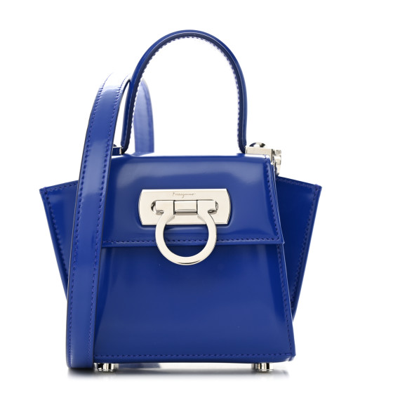 SALVATORE FERRAGAMO レイヤトミティスカト 0775633 LIGHTBLUE SALVATORE FERRAGAMO Brushed Calfskin Micro Iconic Top Handle