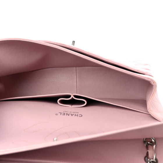 CHANEL ピンク 約20cm CHANEL Lambskin Quilted Jumbo Double Flap Light Pink 1342023