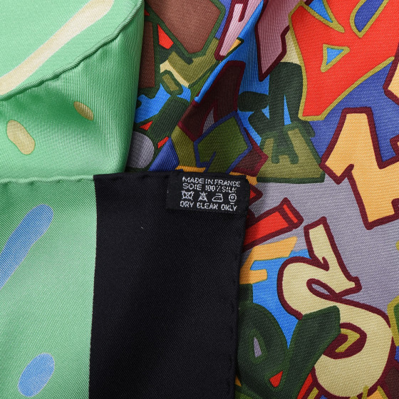 当店の記念日 HERMES FASHIONPHILE | 606390 90 Scarf Graffiti Hermes Graff Silk 絵画