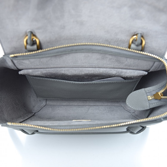 CELINE Grained Calfskin Micro Belt Bag Cloud 444190