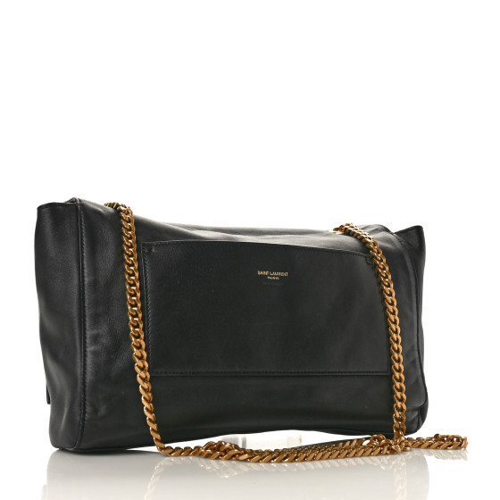 【関税&送料込】Saint Laurent Black Suede Medium Kate Should Saint Laurent Kate Medium Reversible Chain Shoulder Bag in