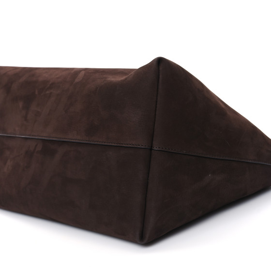 The Row Terrasse ヌバック ショルダーバッグ Dark Mocha 本革製 THE ROW Nubuck Terrasse Bag Dark Mocha 1606235 | FASHIONPHILE
