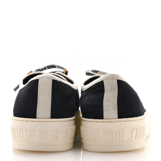 CHRISTIAN DIOR Canvas Walk'N'Dior Low Top Sneakers 36 Black