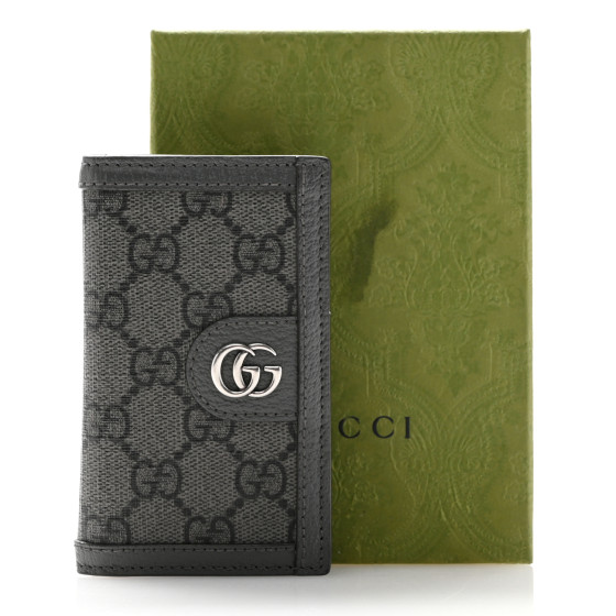 カードケース・名刺入れ OPHIDIA CARD CASE GG SUPREME Ophidia card case in grey and black Supreme | GUCCI® US