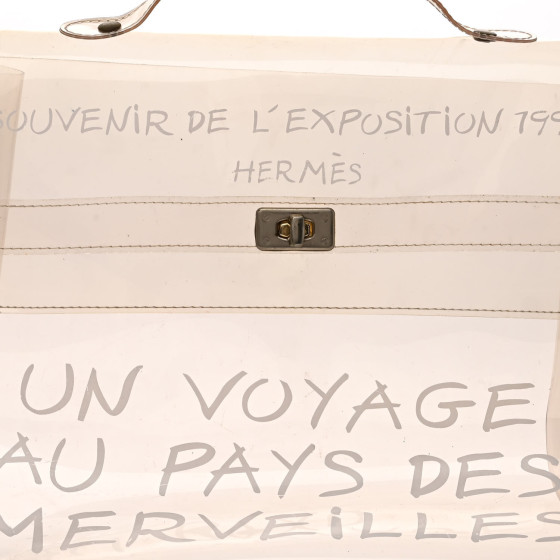 HERMES Vinyl Souvenir De L'Exposition Kelly Transparent