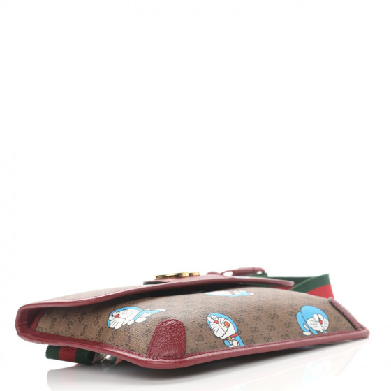 GUCCI X DORAEMON Mini Vintage GG Supreme Monogram Web Slim