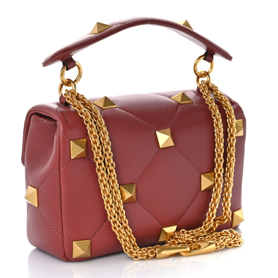 VALENTINO GARAVANI Nappa Medium Roman Stud Shoulder Bag