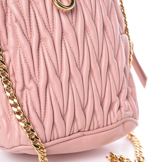 MIU MIU Nappa Matelasse Mini Backpack Orchidea 406359