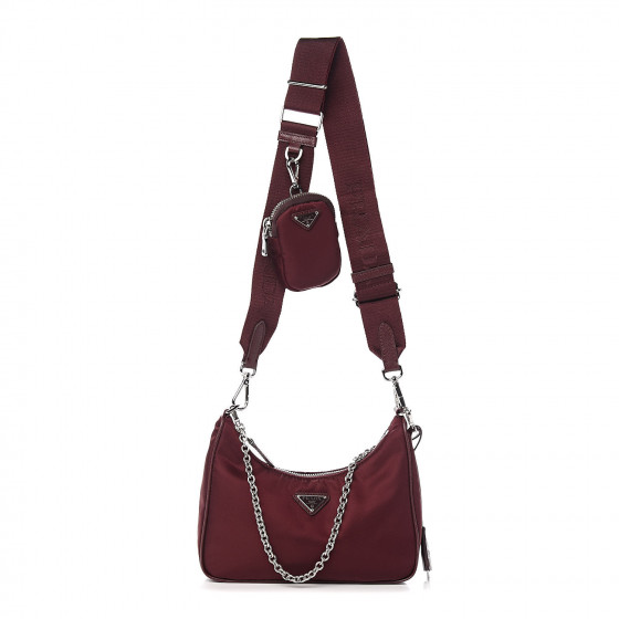 PRADA Tessuto Nylon Re-Edition 2005 Shoulder Bag Granato