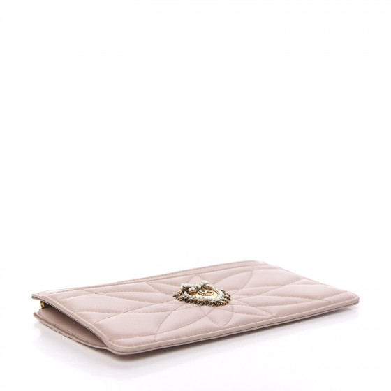 DOLCE & GABBANA Nappa Matelasse Large Devotion Card Holder