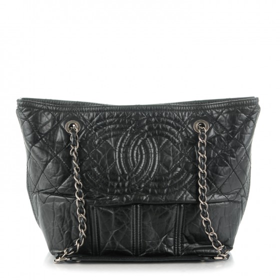 【CHANEL】Chanel Paris-Moscow Calfskin small Tote★ブラック CHANEL Calfskin Small Shopping In Moscow Tote Black 162720