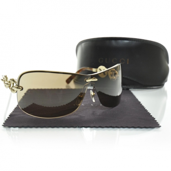 GUCCI Semi Rimless Marina Chain Sunglasses 2772 S 24157