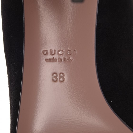 CONTRADA CAUCCIU 靴　38 GUCCI Kid Scamosciato Pumps 38 Nero Black 276536 | FASHIONPHILE