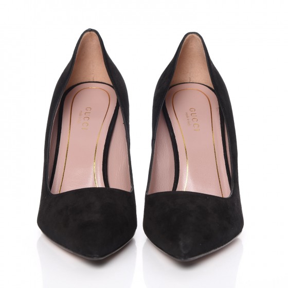 CONTRADA CAUCCIU 靴　38 GUCCI Kid Scamosciato Pumps 38 Nero Black 276536 | FASHIONPHILE