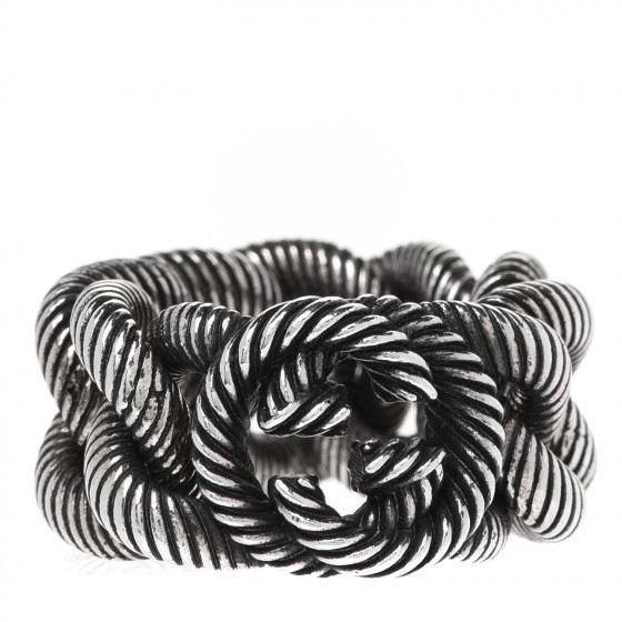 【GUCCI】Interlocking G Chain Ring GUCCI Sterling Silver Interlocking G Chain Ring 60 9 983654