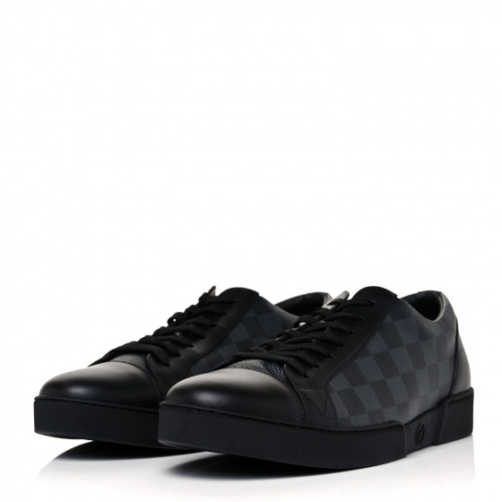 LOUIS VUITTON Calfskin Damier Graphite Match Up Sneakers 7.5