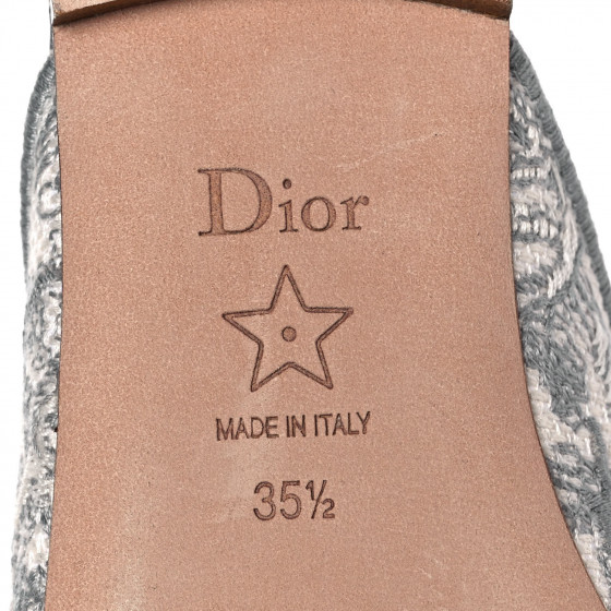 CHRISTIAN DIOR Canvas Embroidered Toile De Jouy Off Flat