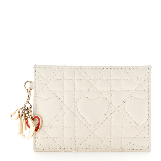 クリスチャンディオール　dioramour LADY DOIRカードホルダー CHRISTIAN DIOR Lambskin Cannage DiorAmour Lady Dior Card