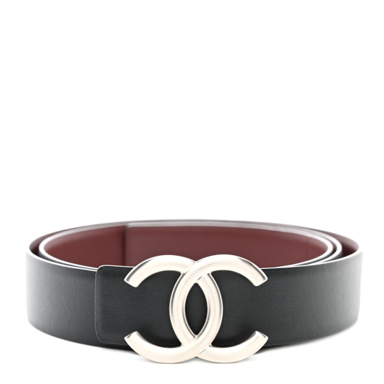 洗練を極める一本【CHANEL】Calfskin Belt Black Burgundy CHANEL Calfskin CC Reversible Belt 95 Black Burgundy 1558937