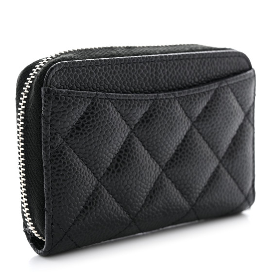CHANEL Caviar Quilted Classic Zipped Coin Purse Black
