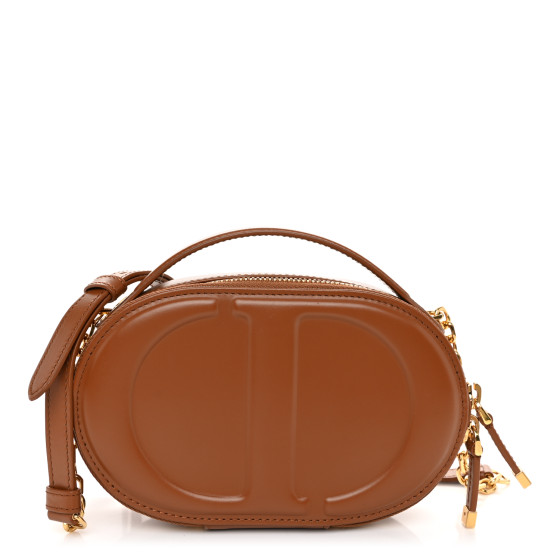 CHRISTIAN DIOR Calfskin CD Signature Oval Crossbody Camera