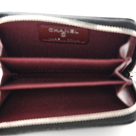 CHANEL Caviar Quilted Classic Zipped Coin Purse Black