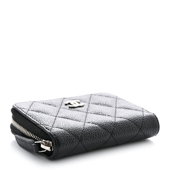 CHANEL Caviar Quilted Classic Zipped Coin Purse Black