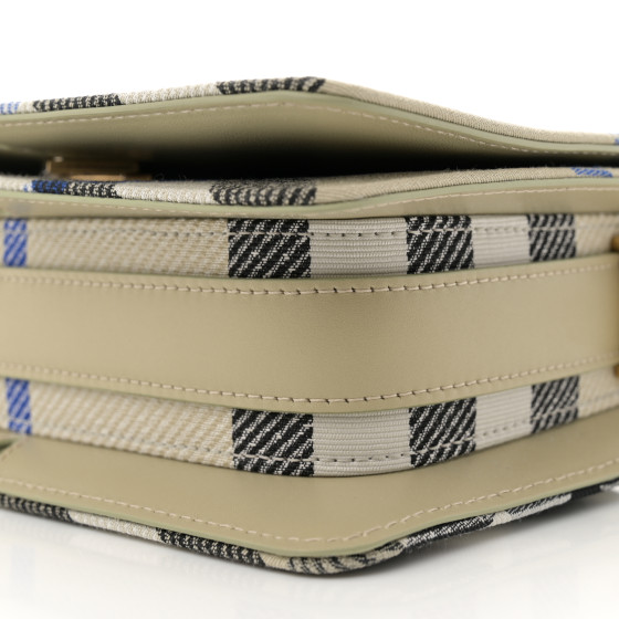 BURBERRY Jacquard Check Snip Bag Lichen 1556072 | FASHIONPHILE