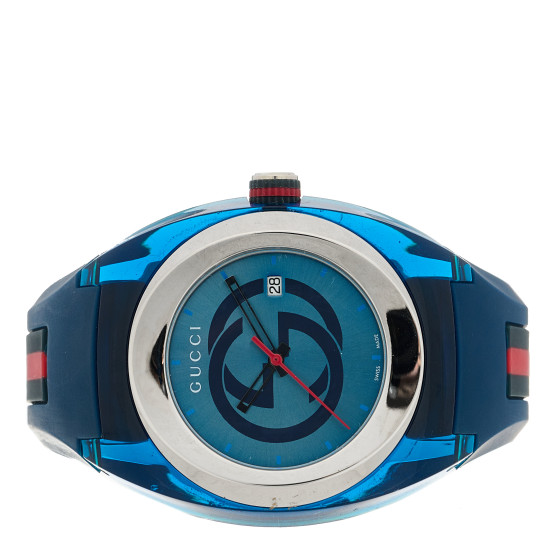 特別価格！GUCCI SYNC 46MM Swiss Striped Rubber Strap 3色 Gucci Unisex Sync Rubber Strap Sport Watch, 46mm | Nordstromrack