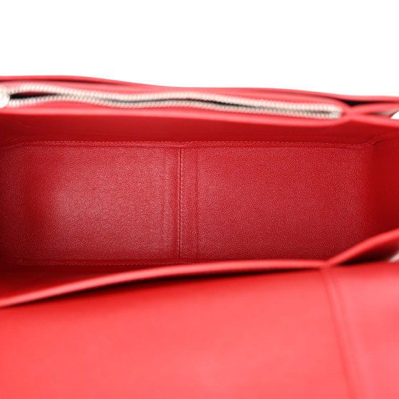 CELINE レッド CELINE Shiny Smooth Calfskin Medium Frame Shoulder Bag Poppy
