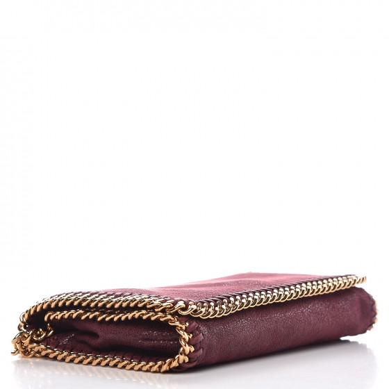 STELLA McCARTNEY Shaggy Deer Falabella Crossbody Bag Plum