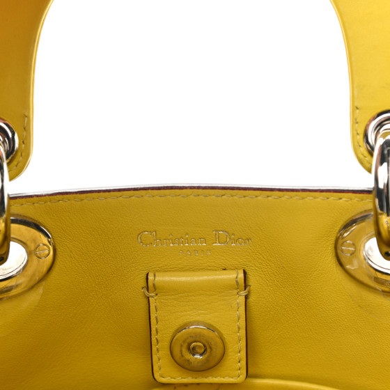 CHRISTIAN DIOR Calfskin Tri-Color Mini Diorissimo Tote Brown