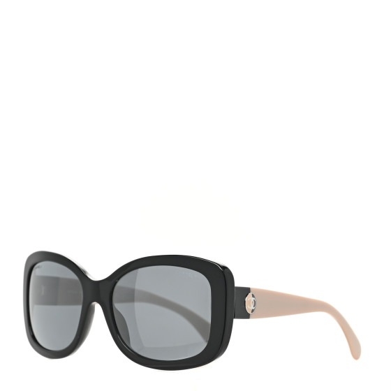 CHANEL Acetate CC Sunglasses 5322 Black Beige