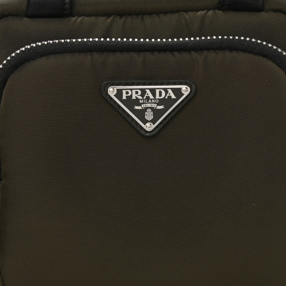 現行 美品 PRADA TESSUTO MONTAGN MIMETICO bag PRADA Tessuto Nylon Pocket Top Handle Cargo Bag Mimetico