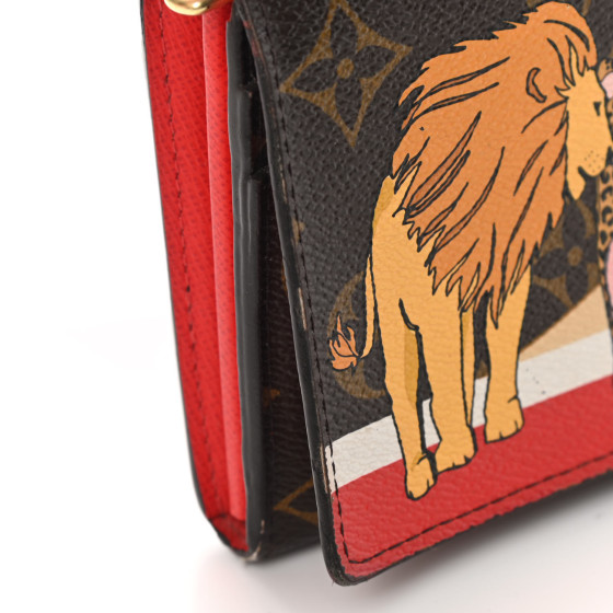 LOUIS VUITTON Monogram 2018 Christmas Animation Sarah Wallet