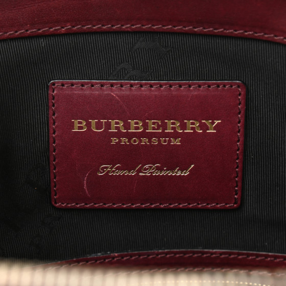 BURBERRY Prorsum Handpainted Tapestry Bloomsbury Burgundy
