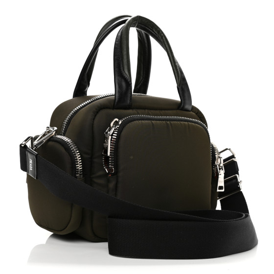 現行 美品 PRADA TESSUTO MONTAGN MIMETICO bag PRADA Tessuto Nylon Pocket Top Handle Cargo Bag Mimetico