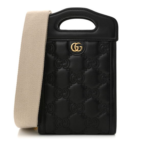 【GUCCI】BIG Sale★GG マテラッセMINI トップハンドルバッグ GUCCI Calfskin GG Matelasse Mini Top Slip Handle Crossbody